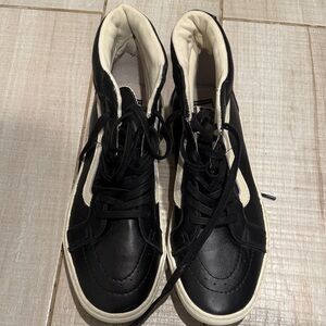 Vans Black and White High-Top Sneakers